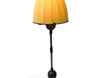 Art Deco Amsterdamse School Floor Lamp by Amsterdamsche Kunstsmederij, 1920s
